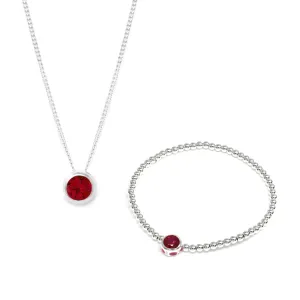 July Birthstone Gift Set - Silver