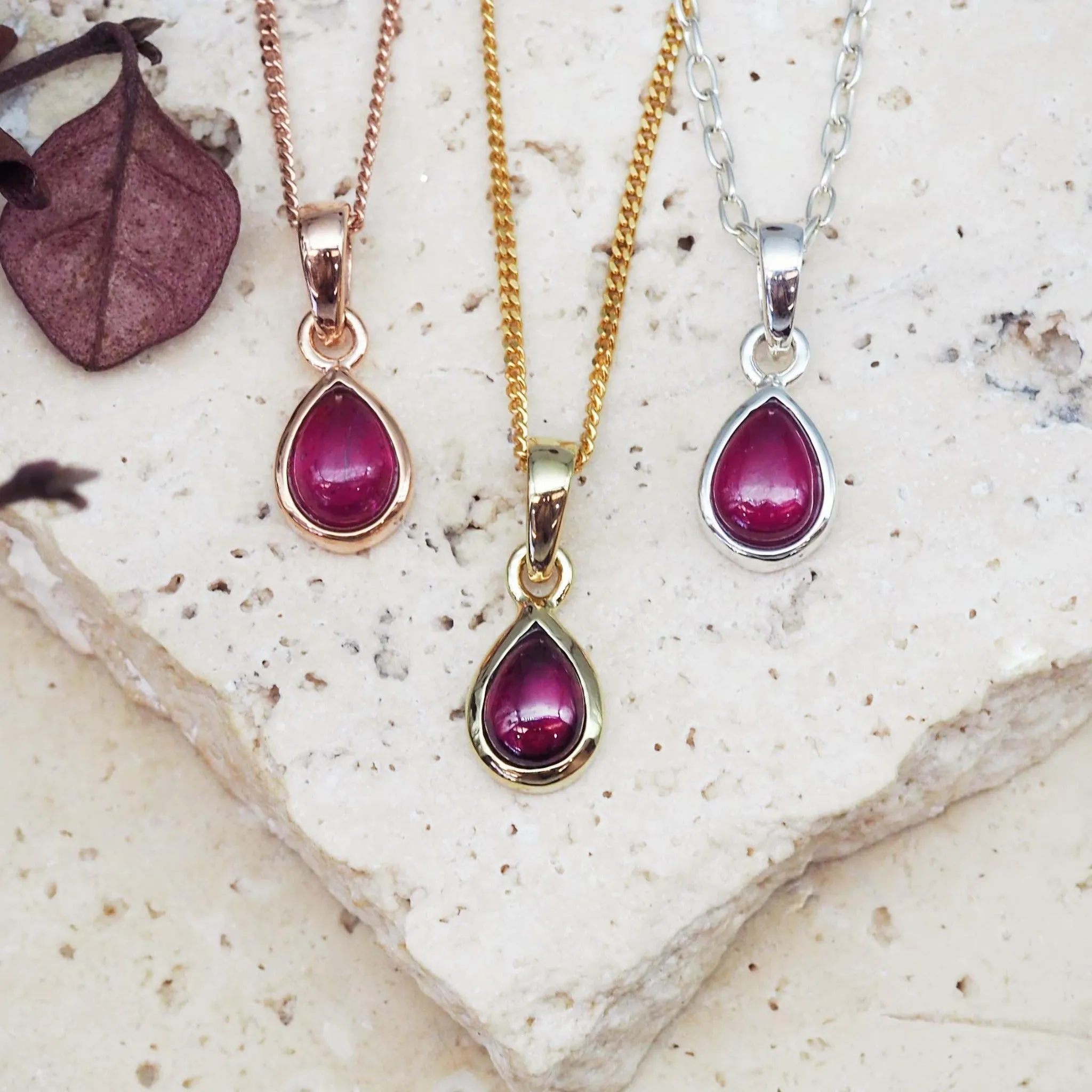 July Birthstone Jewellery Set - Ruby Jewellery