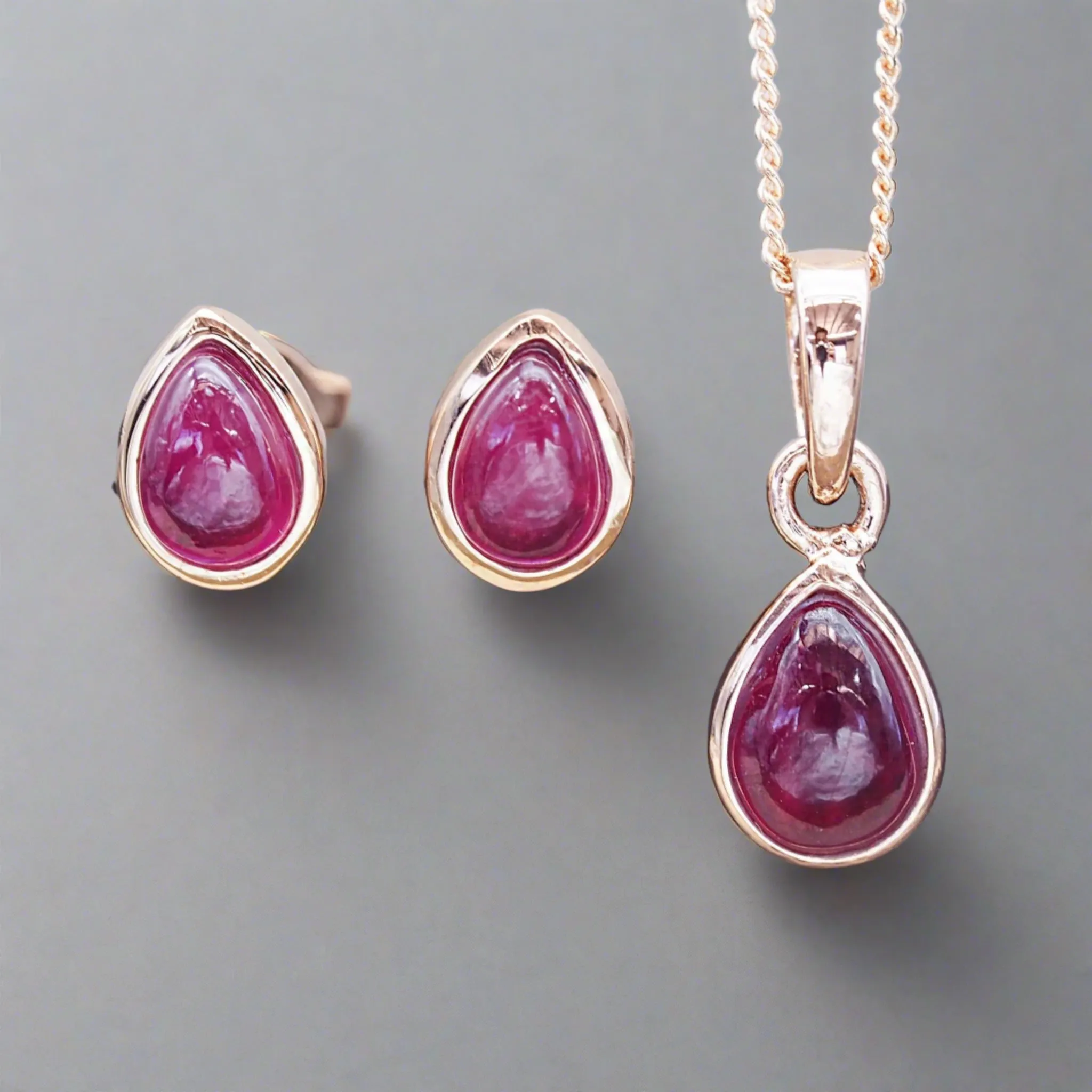 July Birthstone Jewellery Set - Ruby Jewellery