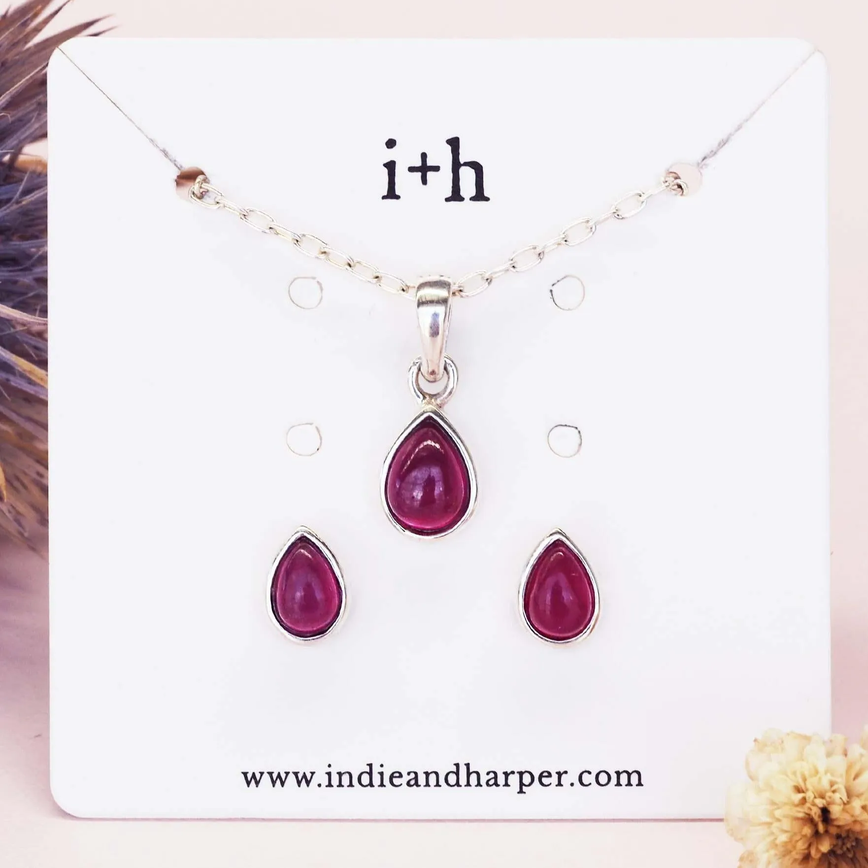 July Birthstone Jewellery Set - Ruby Jewellery