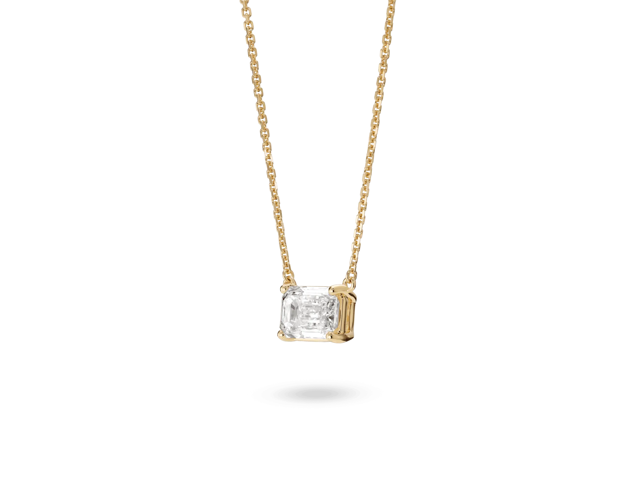 Lab-Grown Diamond 1ct. Emerald Cut Pendant | White