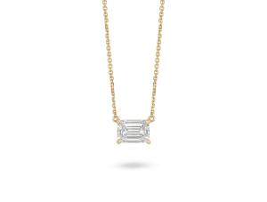 Lab-Grown Diamond 1ct. Emerald Cut Pendant | White