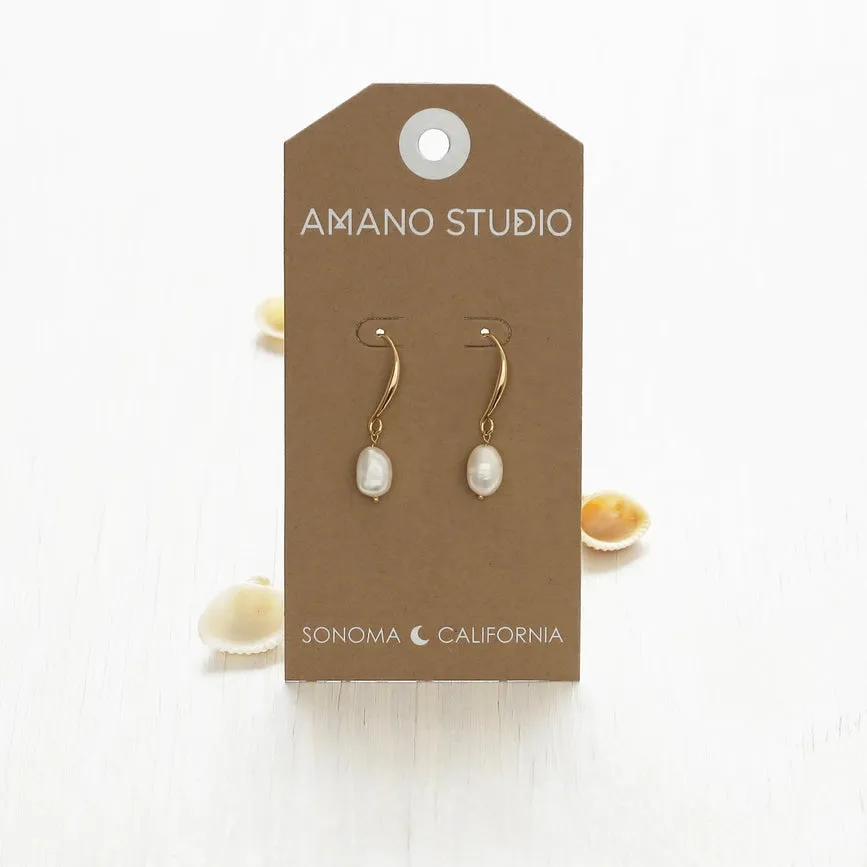 Large Drop Pearl Earrings