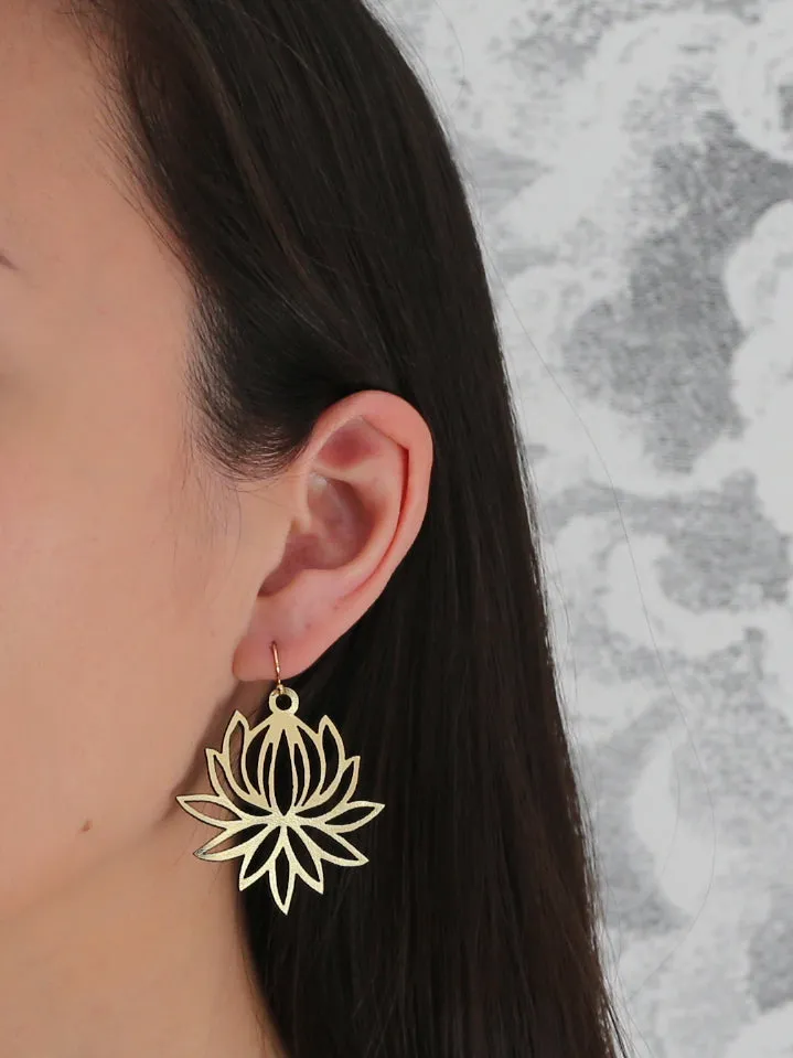 Lotus Earrings Gold