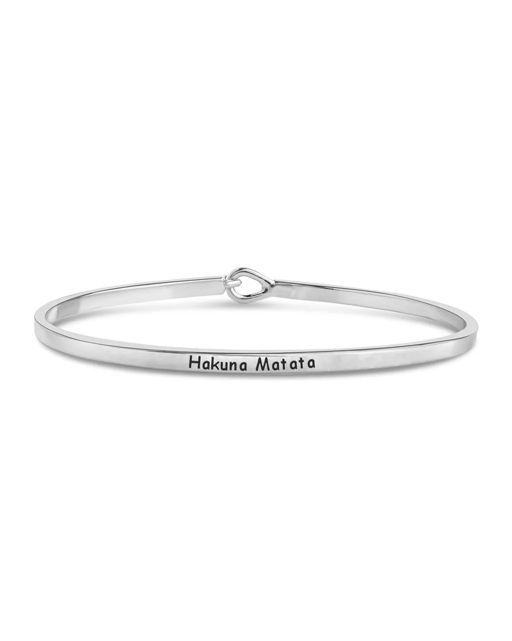 Mantra Hook and Eye Bangle Bracelet