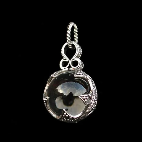 Medium Silver Gotland Crystal Ball Pendant