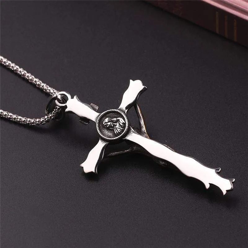 Men's Christian Necklace <br> INRI Antique Cross