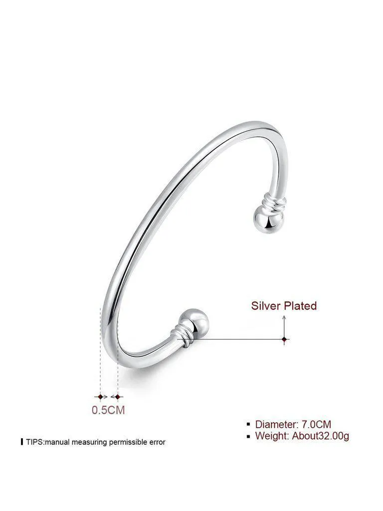 Metal Ball Design Smooth Bangle