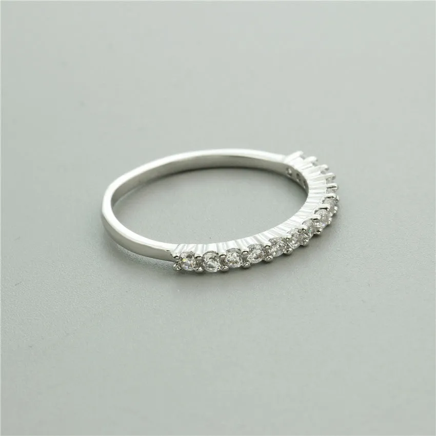 Minimalist Micro Pave AAA Cubic Zirconia Ring