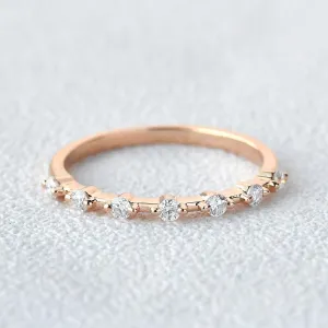 Minimalist Moissanite Wedding Band