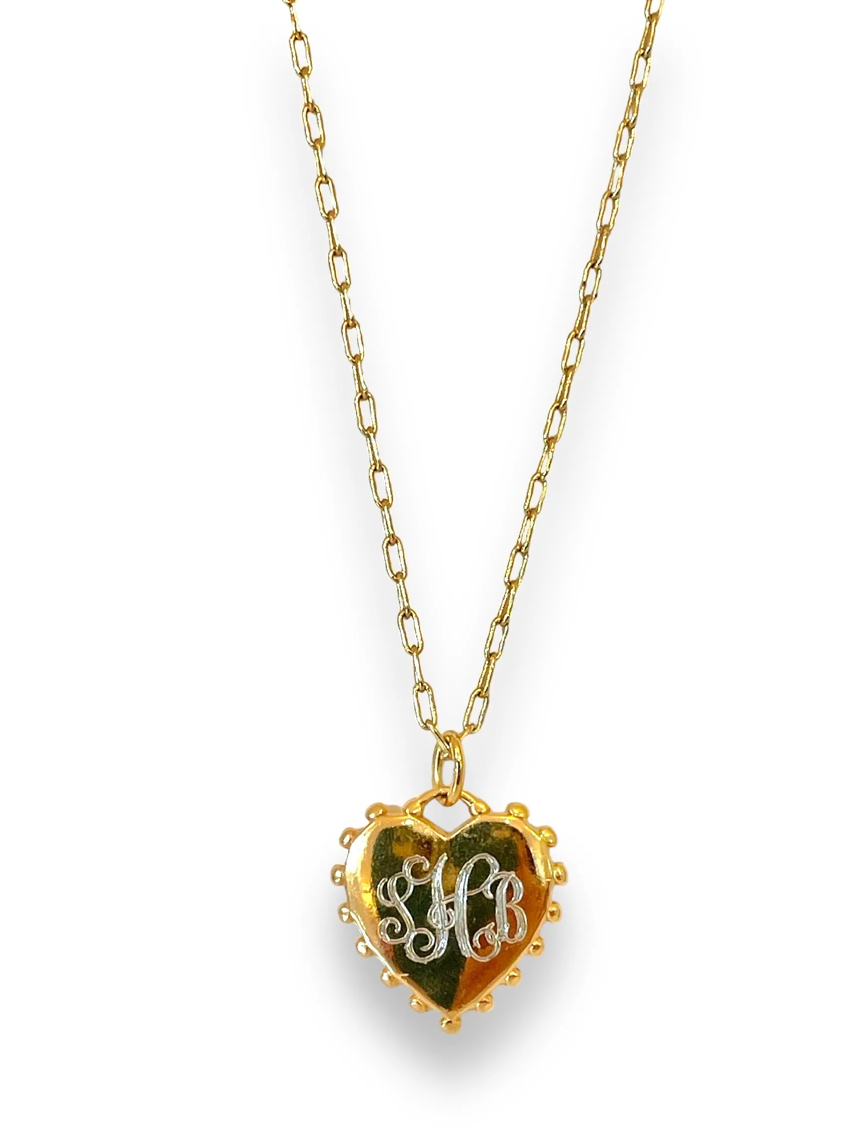 Monogram Initial Heart Necklace