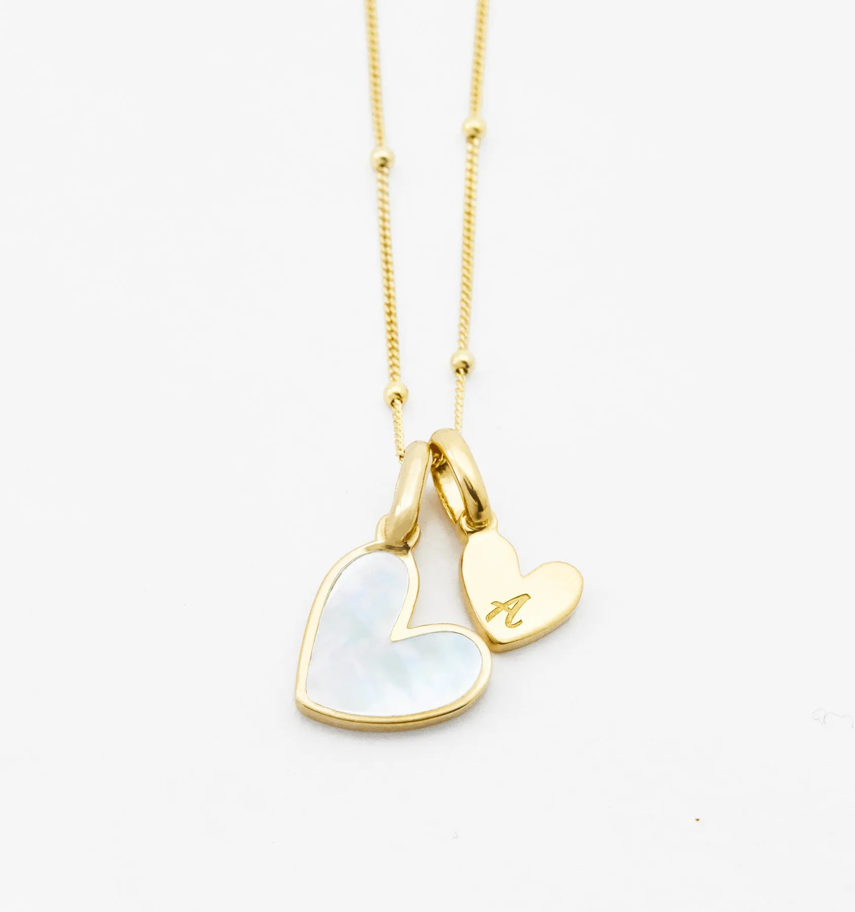 Mother of Pearl Initial Necklace