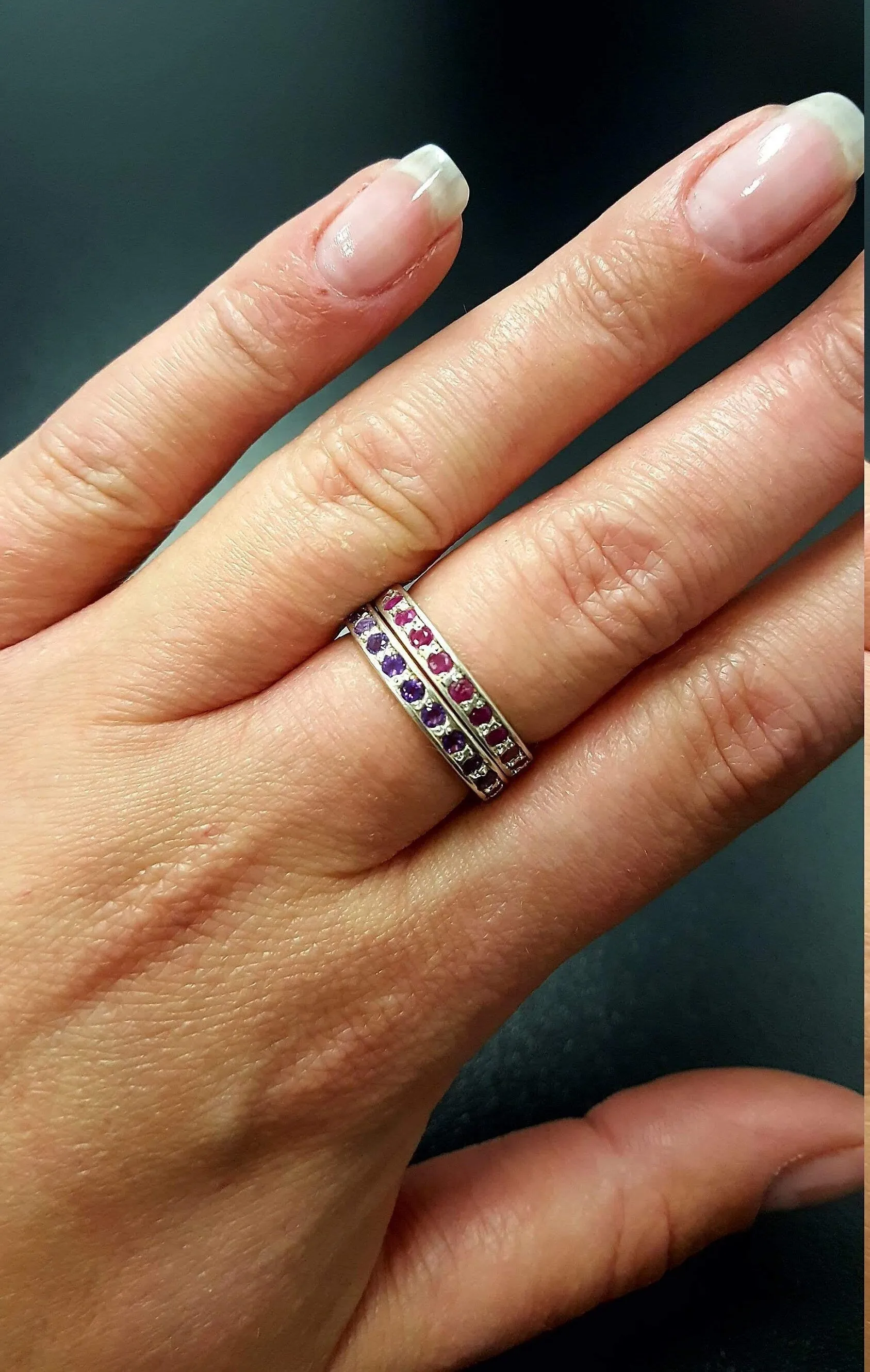 Natural Ruby Ring - Ruby Eternity Band - July Birthstone Ring