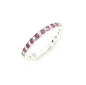 Natural Ruby Ring - Ruby Eternity Band - July Birthstone Ring