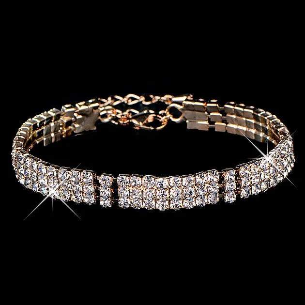 New hot sell gold / silver plated Austrian crystal brand jewelry Multi-chain rhinestone bracelet women wedding Jewellry