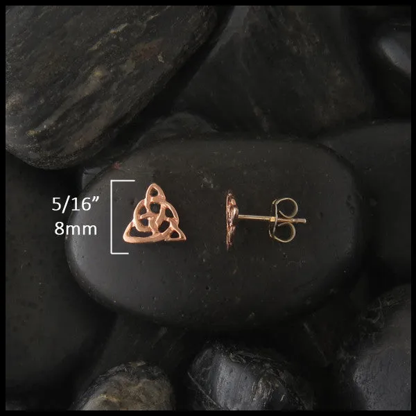 Open Celtic Knot Post Earrings in Gold