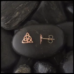 Open Celtic Knot Post Earrings in Gold