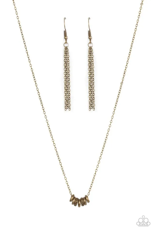 Paparazzi Necklace ~ Dainty Dalliance - Brass