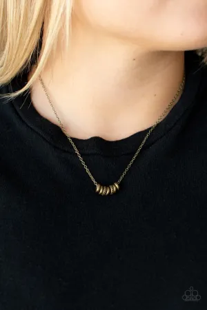 Paparazzi Necklace ~ Dainty Dalliance - Brass