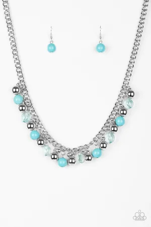 Paparazzi Necklace ~ Keep A GLOW Profile - Blue