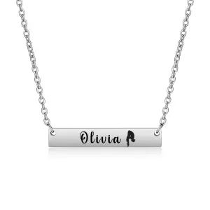 Personalized Swim Bar Necklace