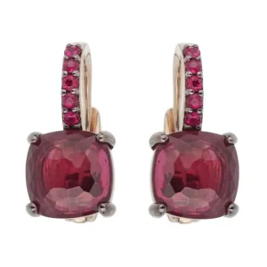 Pomellato 5.62 Carat Rhodolite Ruby White Gold Earrings