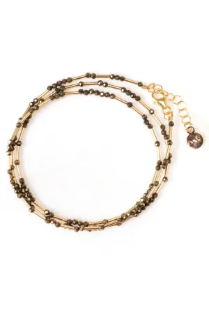 Pyrite Liquid Wrap Bracelet