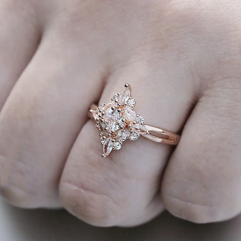 Rose GoldVintage Minimalist Engagement Promise Ring