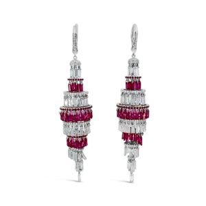 Ruby & Diamond Chandelier Earrings