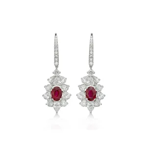 Ruby & Diamond Earrings