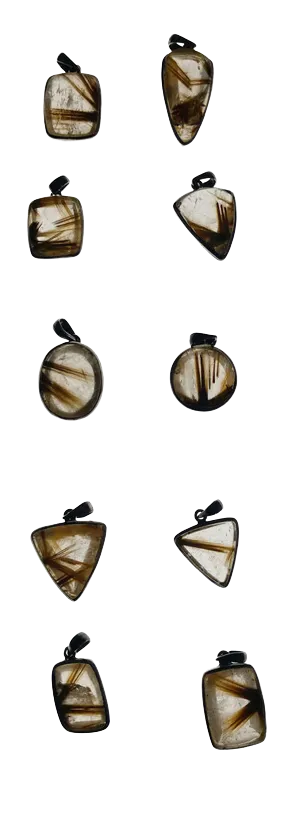 Rutilated Quartz Pendants