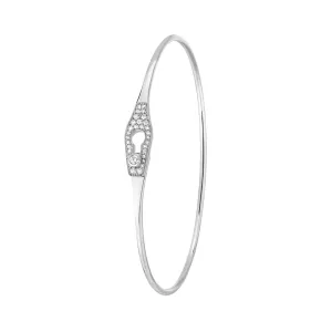 Serrure Jonc White Gold and Diamond Bracelet