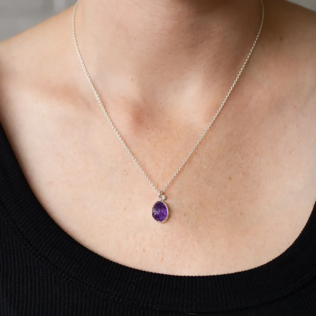 Silver Tanzanite Theia Necklace