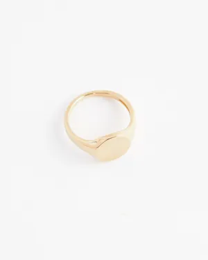 Simple Signet Ring in 14k Yellow Gold