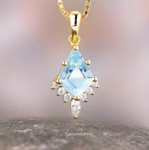 Skye Kite™  Kite Aquamarine Necklace- 14K Yellow Gold Vermeil