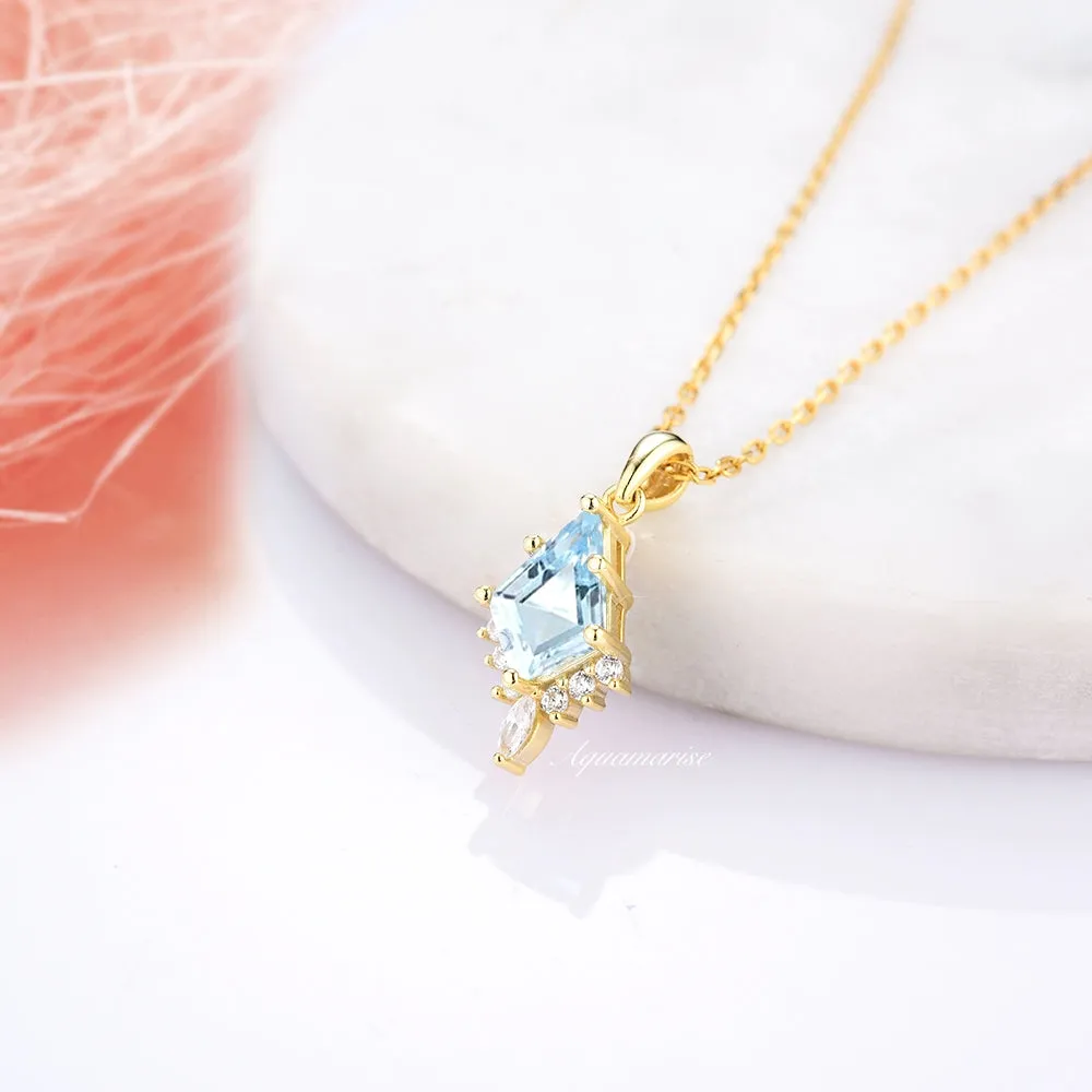 Skye Kite™  Kite Aquamarine Necklace- 14K Yellow Gold Vermeil