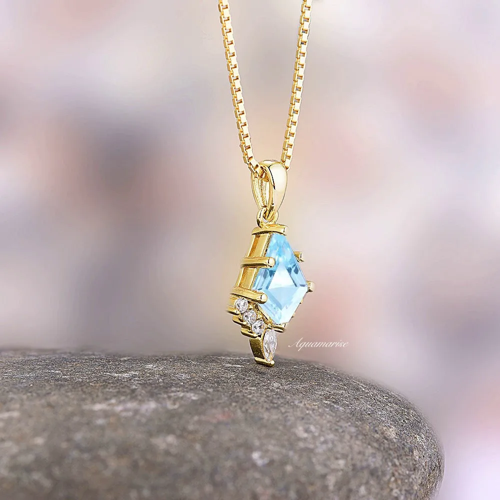 Skye Kite™  Kite Aquamarine Necklace- 14K Yellow Gold Vermeil