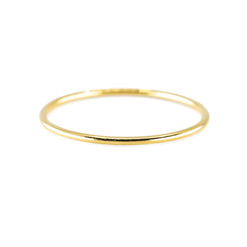 Smooth Stacking Ring in Gold