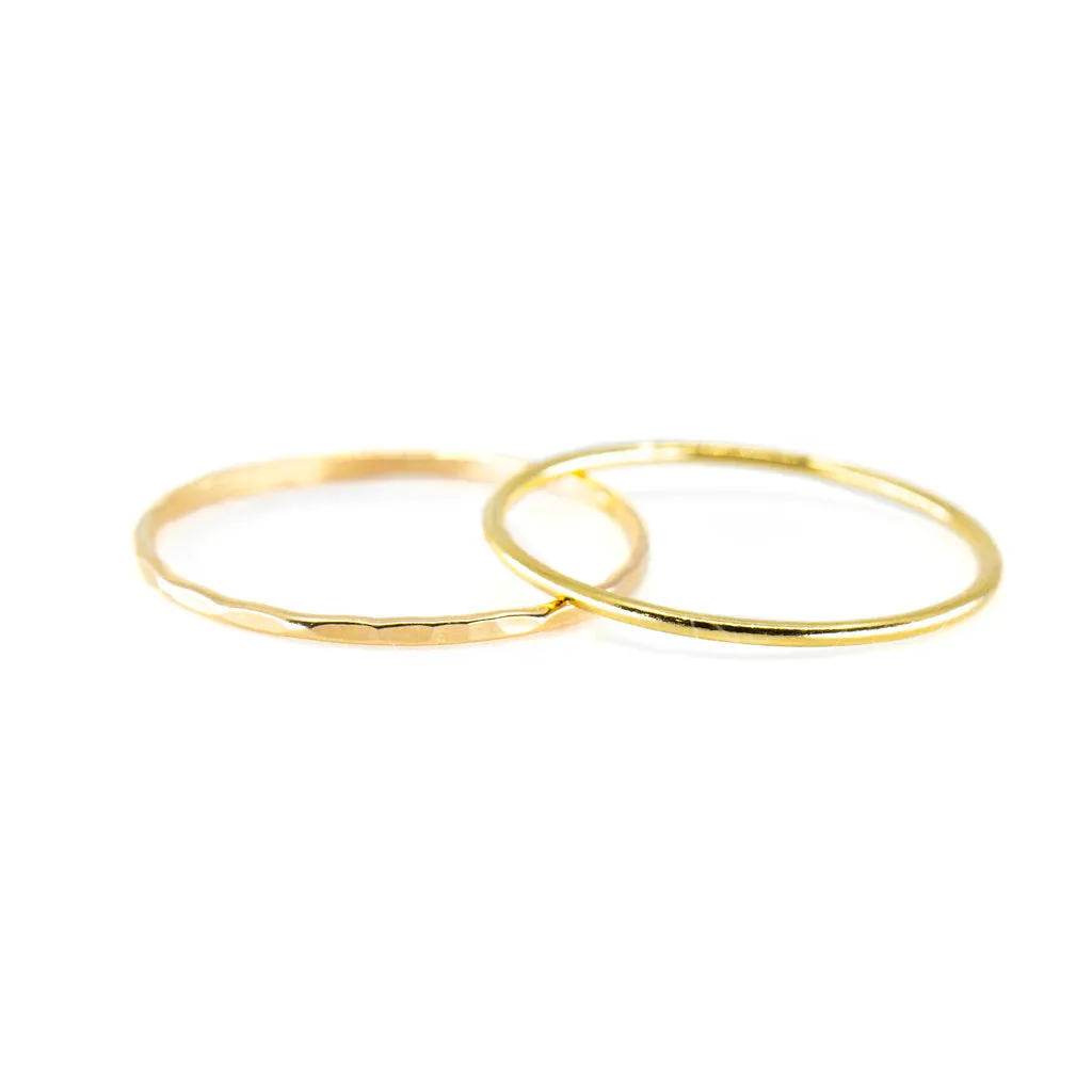 Smooth Stacking Ring in Gold