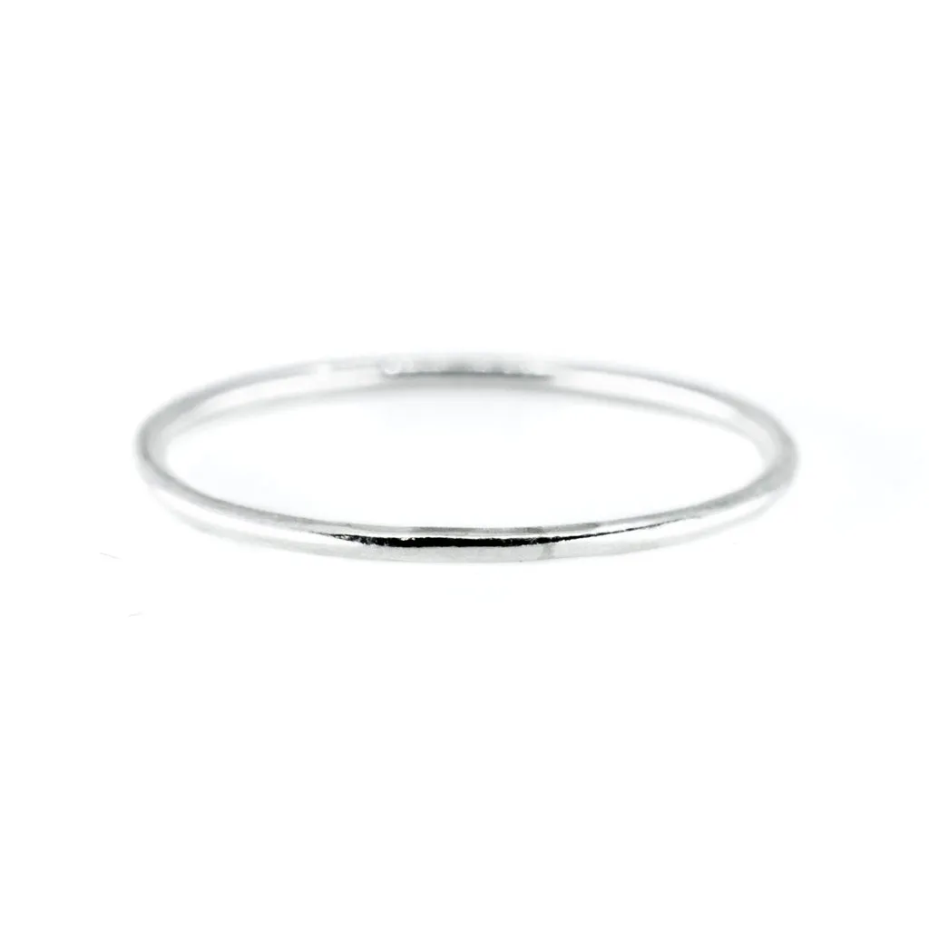 Smooth Stacking Ring in Silver