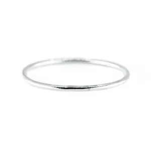 Smooth Stacking Ring in Silver