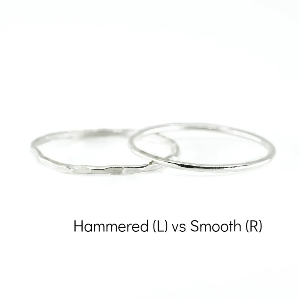 Smooth Stacking Ring in Silver