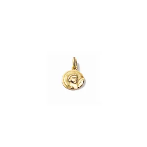 St Anthony Small Necklace Pendant Yellow Gold