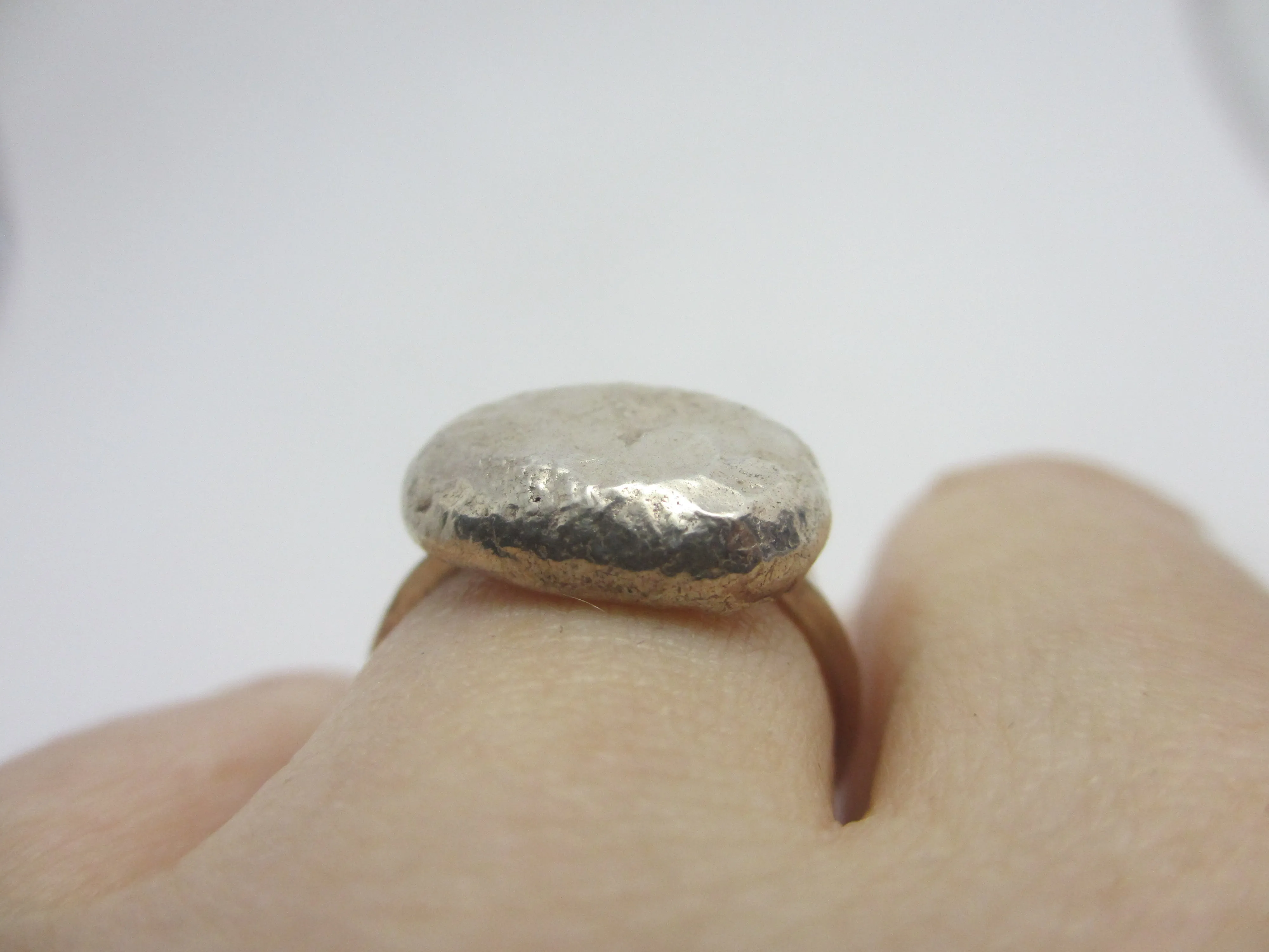 Sterling Silver Nugget Ring Vintage c1980