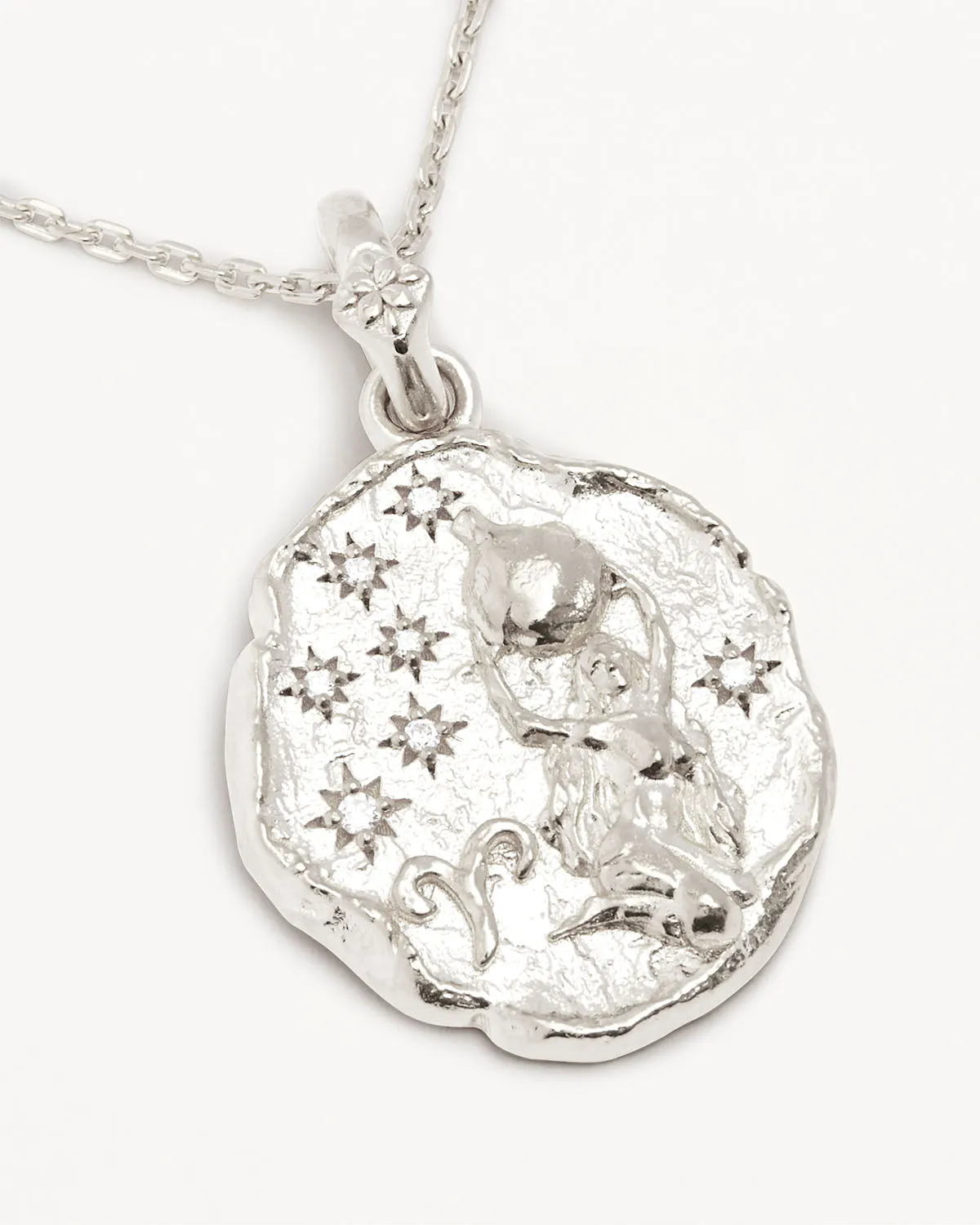 Sterling Silver She is Zodiac Necklace - Aries