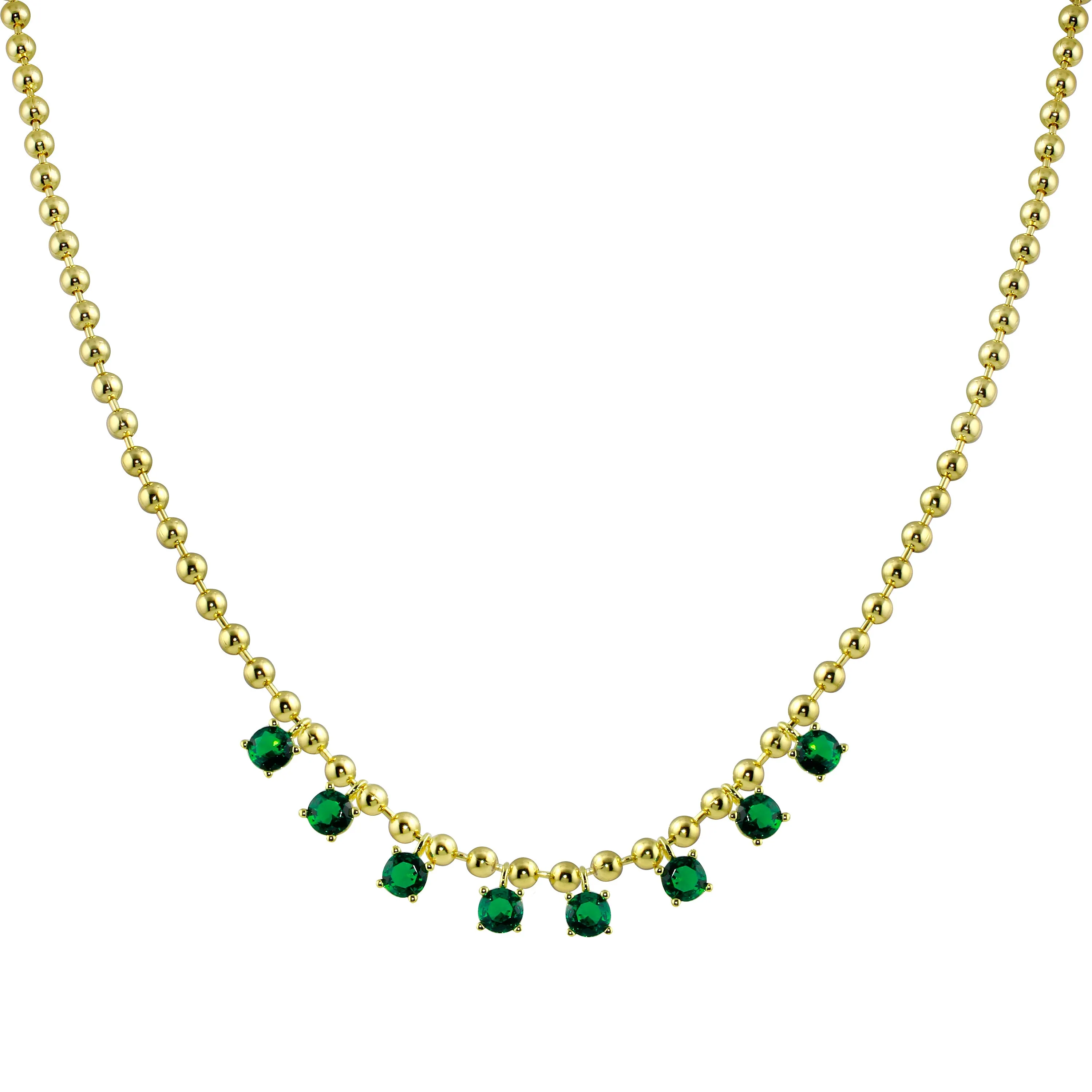 Toilet Emerald Fringe Necklace