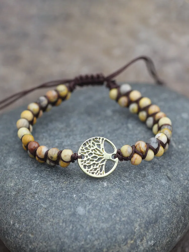 Tree of Life Pendant Woven Bracelet