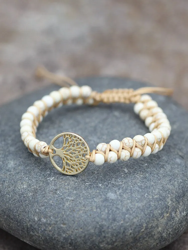 Tree of Life Pendant Woven Bracelet