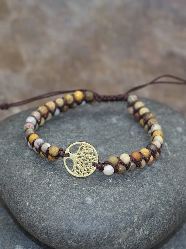 Tree of Life Pendant Woven Bracelet