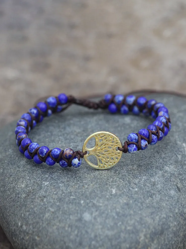 Tree of Life Pendant Woven Bracelet